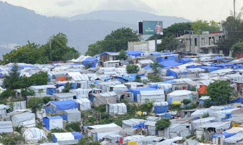 Tented village following the Haiti earthquake