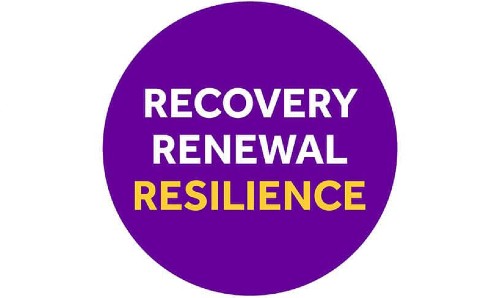 Recovery, renewal, resilience icon