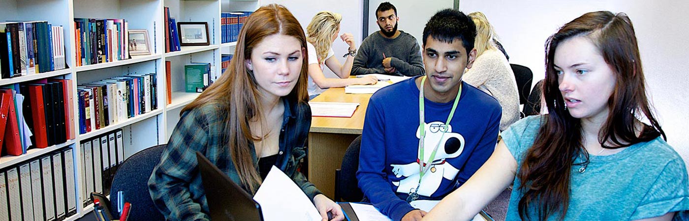 Students in a research seminar