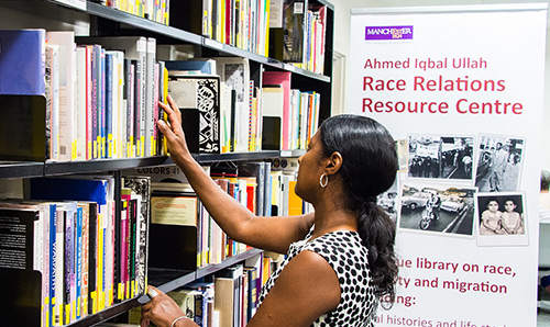 Student in the Ahmed Iqbal Ullah Race Relations Resource Centre Library
